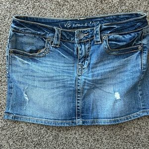 Denim mini skirt